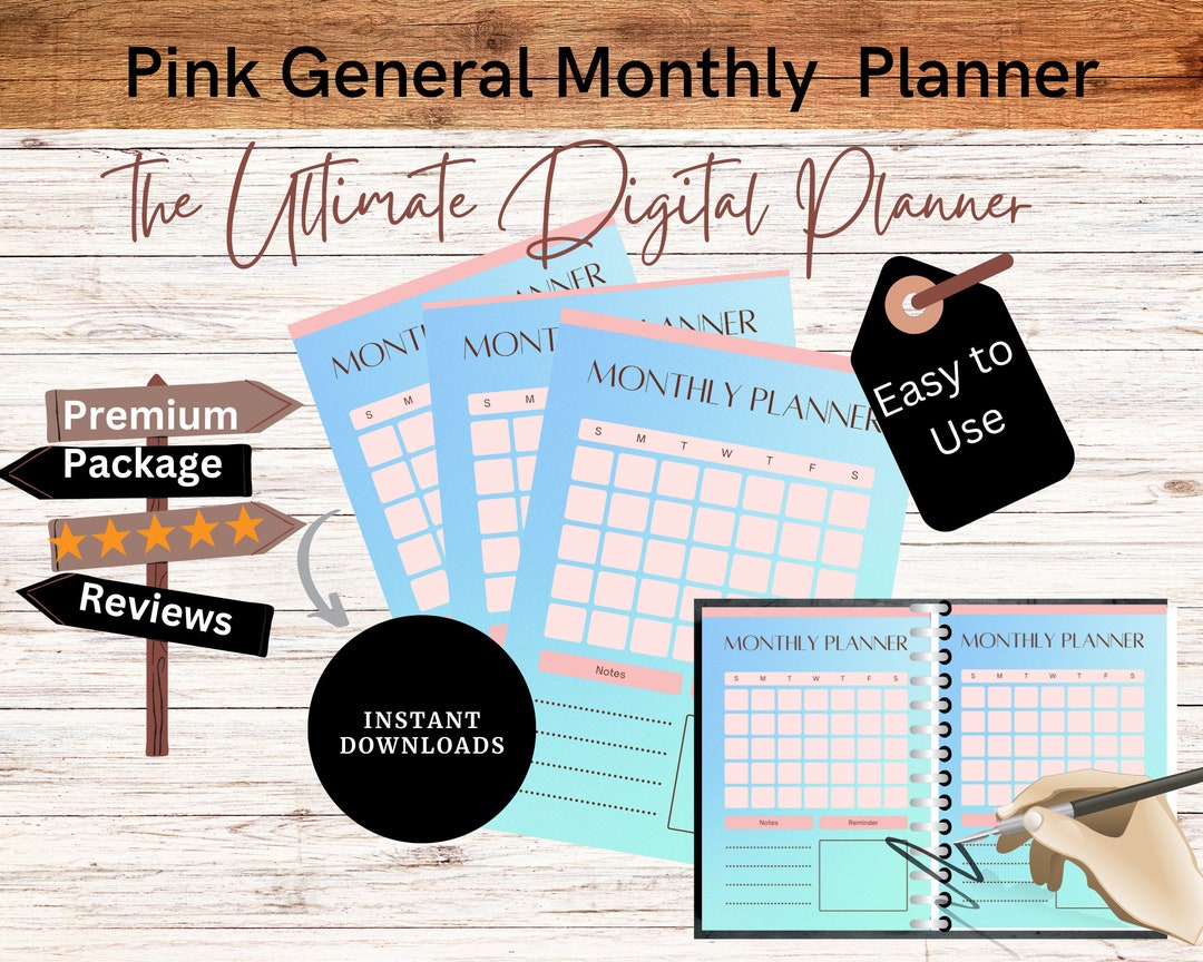 General Monthly Planner, A4 Desk Pad, Daily Calendar, Tear Off, List
