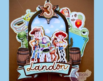Personalized Toy Story Cake Topper | Custom Birthday Cake Decoration