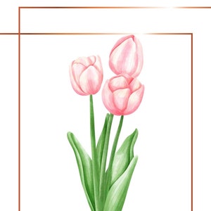Printable Pink Tulips Wall Art, Tulip Print set of 3, Pink Floral Prints, Pink Wall Art, Floral Decor, DIGITAL DOWNLOAD