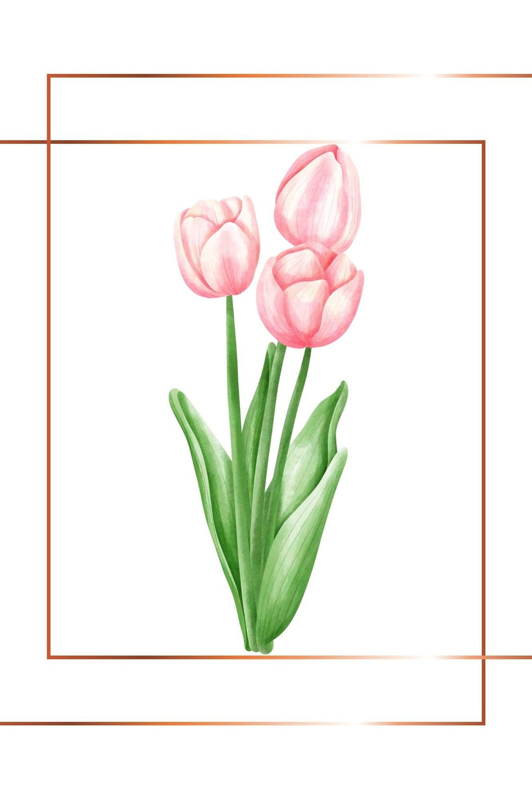 Printable Pink Tulips Wall Art, Tulip Print Set of 3, Pink Floral ...