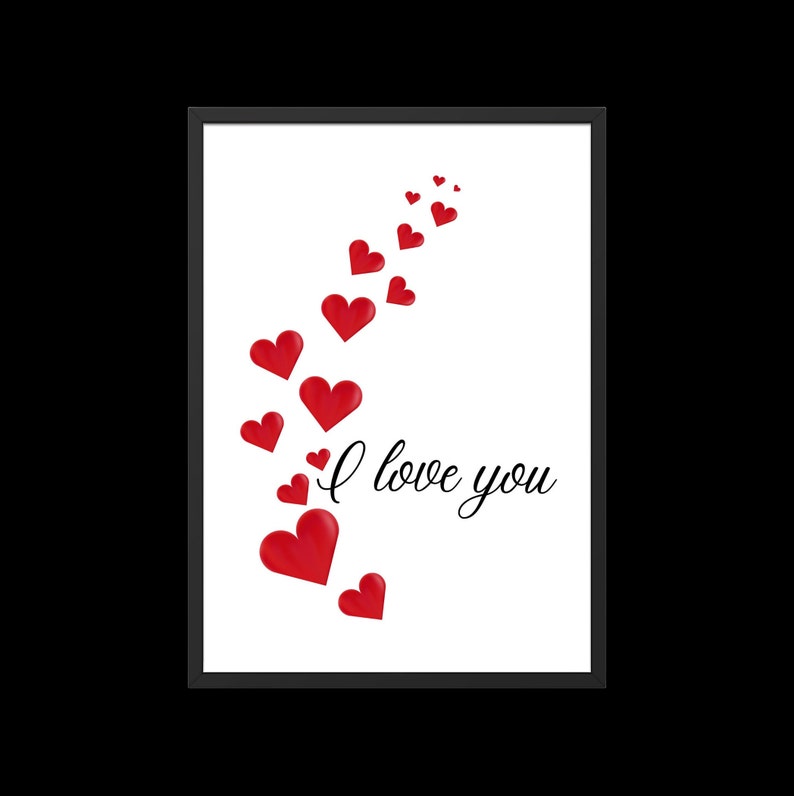 I Love You Printable, Digital Download, Printable Wall Art, Valentines ...