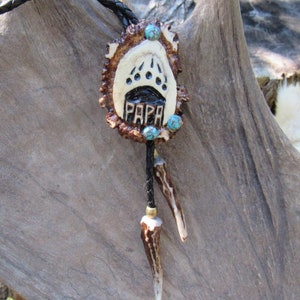 Papa Bear Antler Bolo Tie