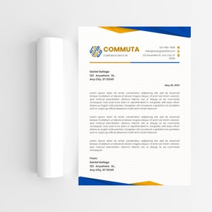 Letterhead/Business Letterhead/Professioneller Briefkopf/Multicolor Briefkopf/A4 Briefkopf/Schöner Briefkopf/Bunter Briefkopf