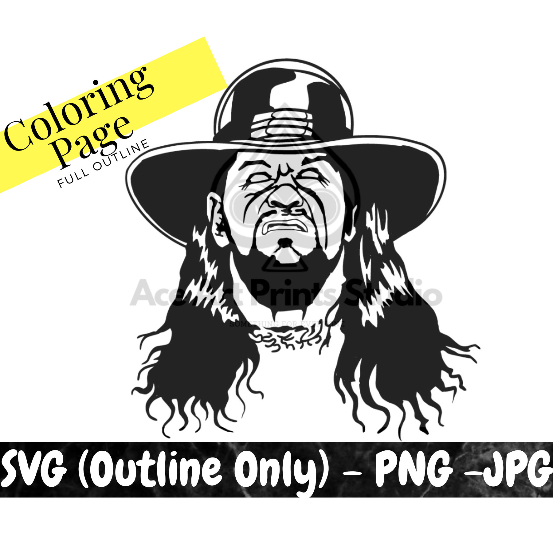 the undertaker coloring pages