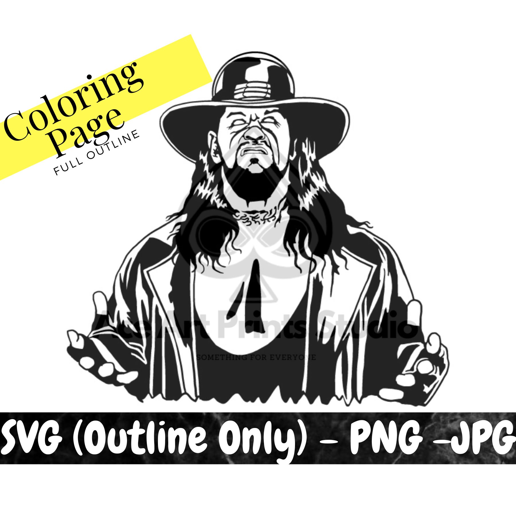 the undertaker coloring pages