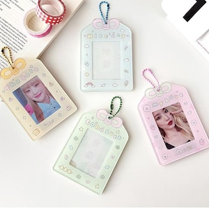 K-pop Cardholder | Korean style 3inch Photocard holder with Lanyard | card holder | keychain | Id Badge | KPOP |