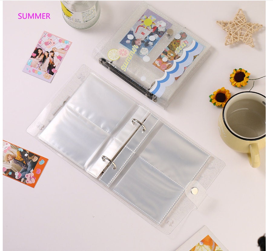 KPOP Glitter Transparent Photocard Album Binder 3 Inch Photo Etsy