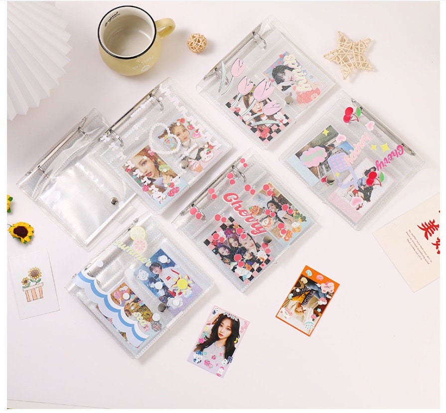 KPOP Glitter Transparent Photocard Album Binder 3 Inch Photo Etsy