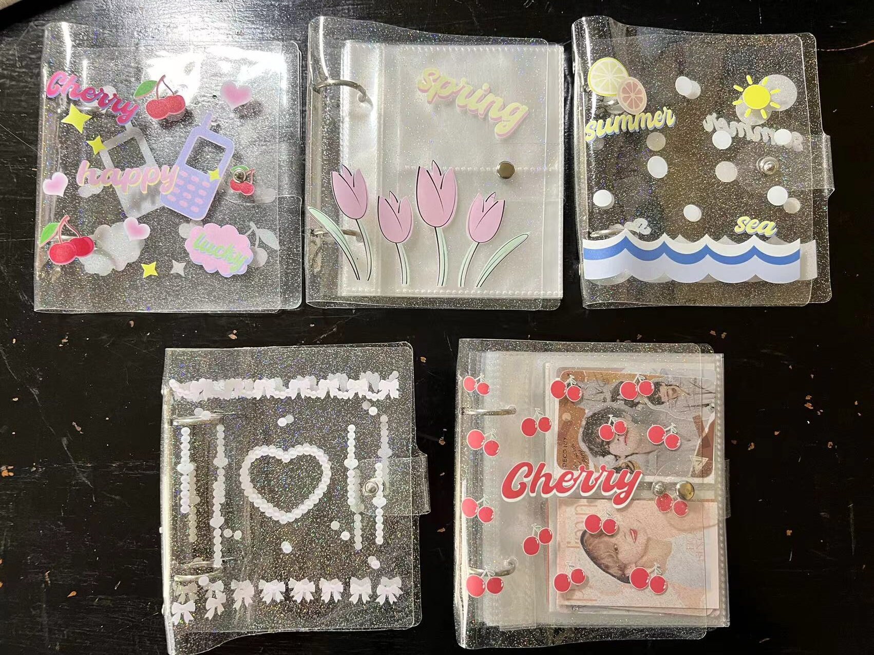 KPOP Glitter Transparent Photocard Album Binder 3 Inch Photo Etsy