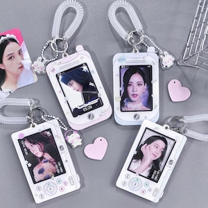 K-POP Acrylic mini Photocard holder  | Korean style Keychain  | Id Badge | PC Holder | Photocard Keychain | ID Card Holder | Kpop