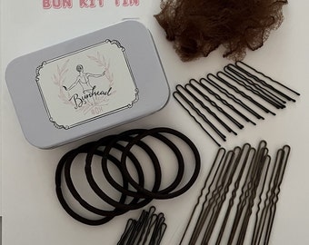 Bun Kit Tin; Dancer Gift; Hair Pin Tin; Ballet Bun Maker