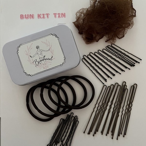 Bun Kit Tin; Dancer Gift; Hair Pin Tin; Ballet Bun Maker