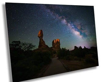 Balancing Rock Arches National Park Milky Way Print: Starry Sky Landscape Wall Art