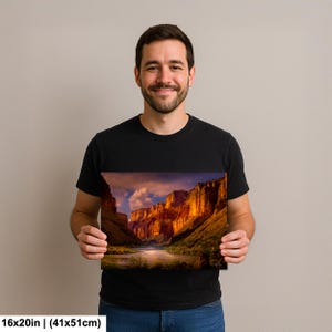 Grand Canyon Sunrise Wall Art: Colorado River Landscape Photography 16x20 Inches