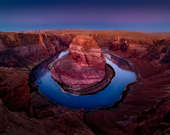 Horseshoe Bend Sunrise Wandbild: Red Rock Canyon Landschaftsdruck
