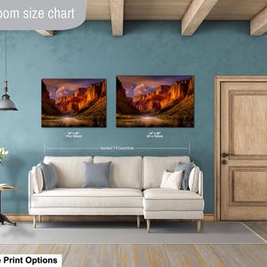 Grand Canyon Sunrise Wall Art: Colorado River Landscape Photography 40x60 Inches