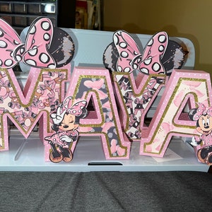 Minnie Mouse Party Decor 3d Letter3d Number Minnie Mouse 3d 