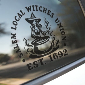 Salem Local Witches Union Decal - Sticker for Cars, Laptop, Vehicle, Custom.