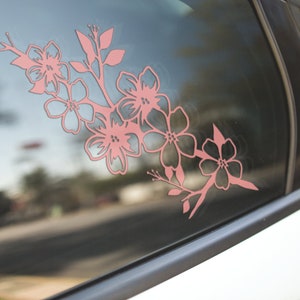 Cherry Blossom Branch Decal - Sticker for Cars, Laptop, Vehicle, Custom.