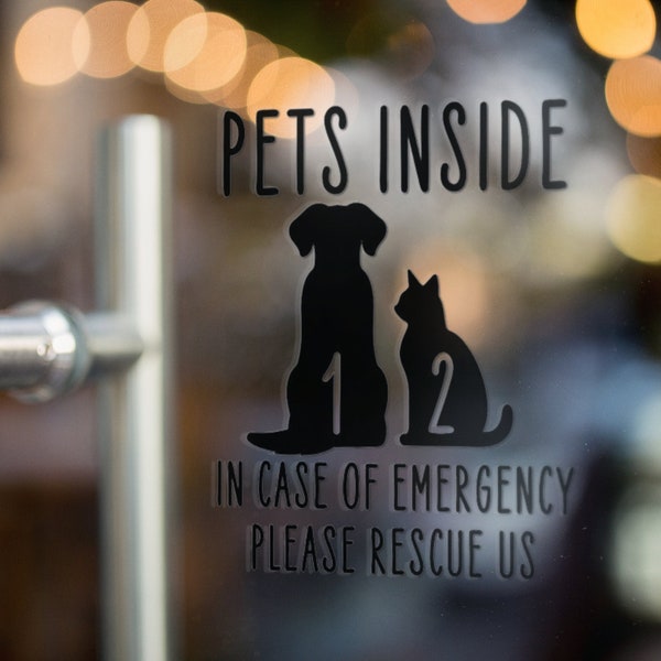 In Case Of Emergency Rescue Pets - Custom Colors & Numbers