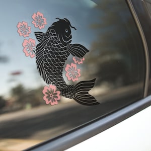Sakura Koi Fish Decal - Sticker for Cars, Laptop, Vehicle, Custom.