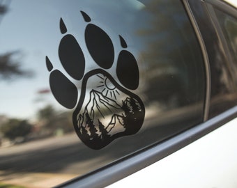 Wilderness Paw Decal - Sticker for Cars, Laptop, Vehicle, Custom.