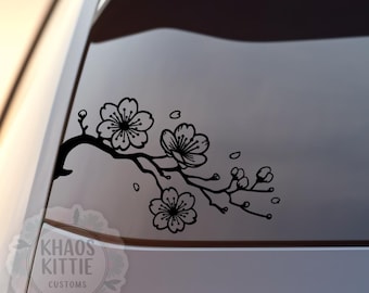 Cherry Blossom Branch Decal - Sticker for Cars, Laptop, Vehicle, Custom.