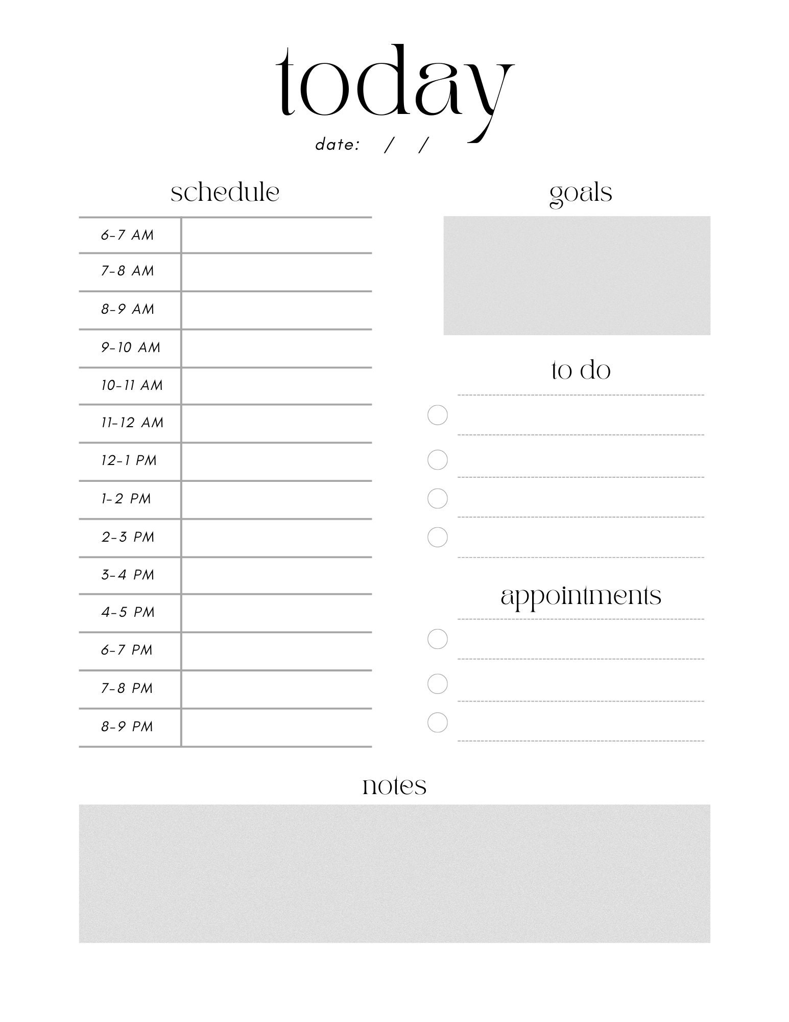 Minimalist Planner Editable Printable Planner Template Daily Etsy