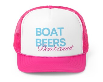 Trucker hat for her, lake day, drinking hat, gift for her, summer time