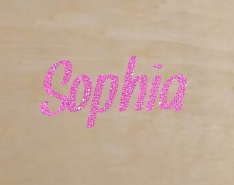 Personalized Name Vinyl Decal - Sophia Font: Custom Lettering for