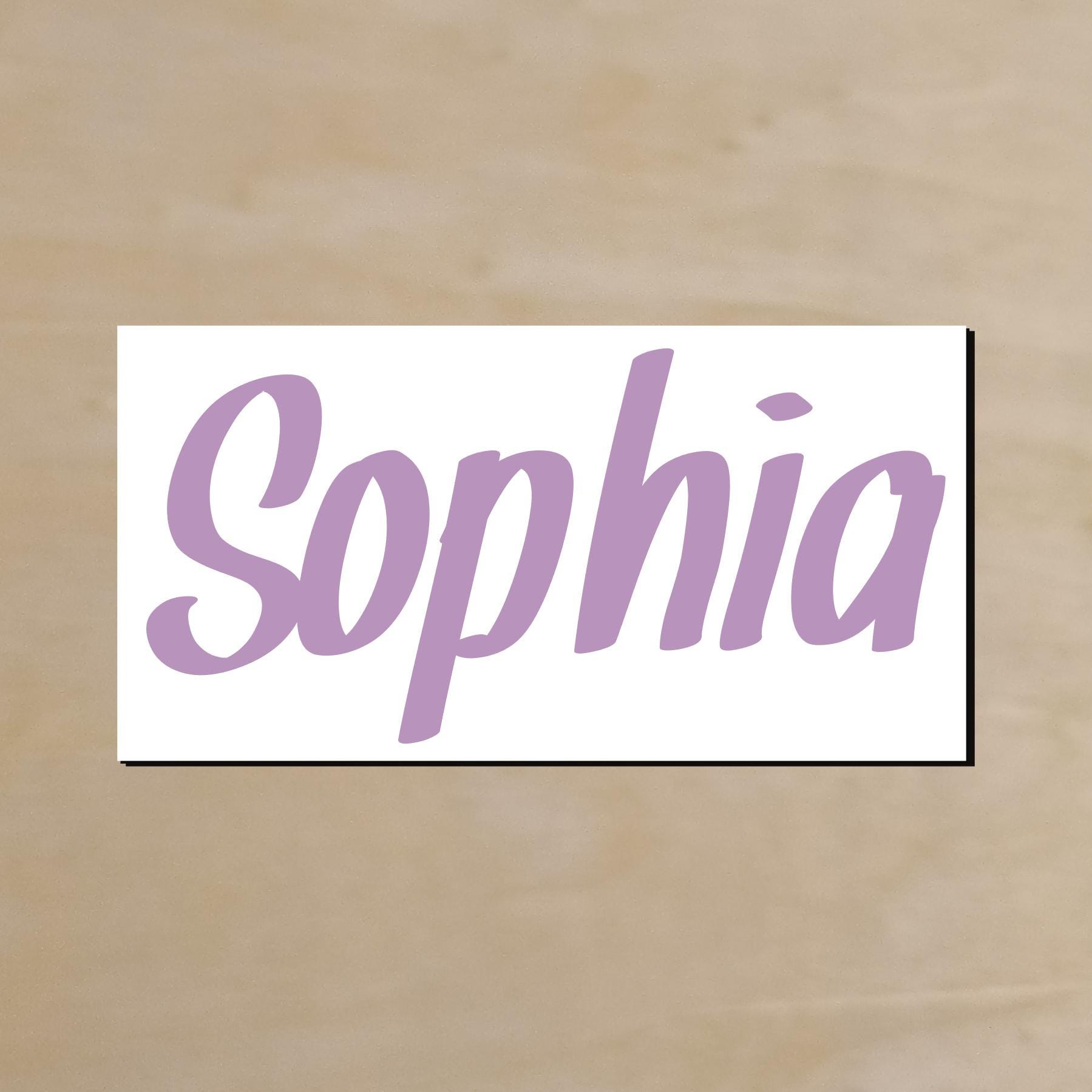 Personalized Name Vinyl Decal - Sophia Font: Custom Lettering for
