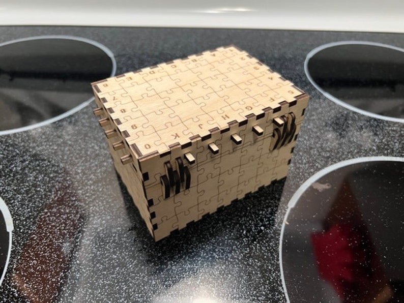 Andy's 42 Move Puzzle Box, Lasercut File, 3D Puzzle, Vector, Laser Cut