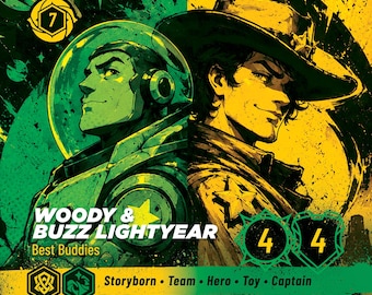 Woody et Buzz l'Éclair, meilleurs amis, Foil Lorcana Proxy