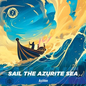 Sail the Azurite Sea Foil Lorcana Proxy