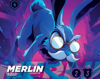 Lapin émeraude en papier d'aluminium Lorcana Proxy