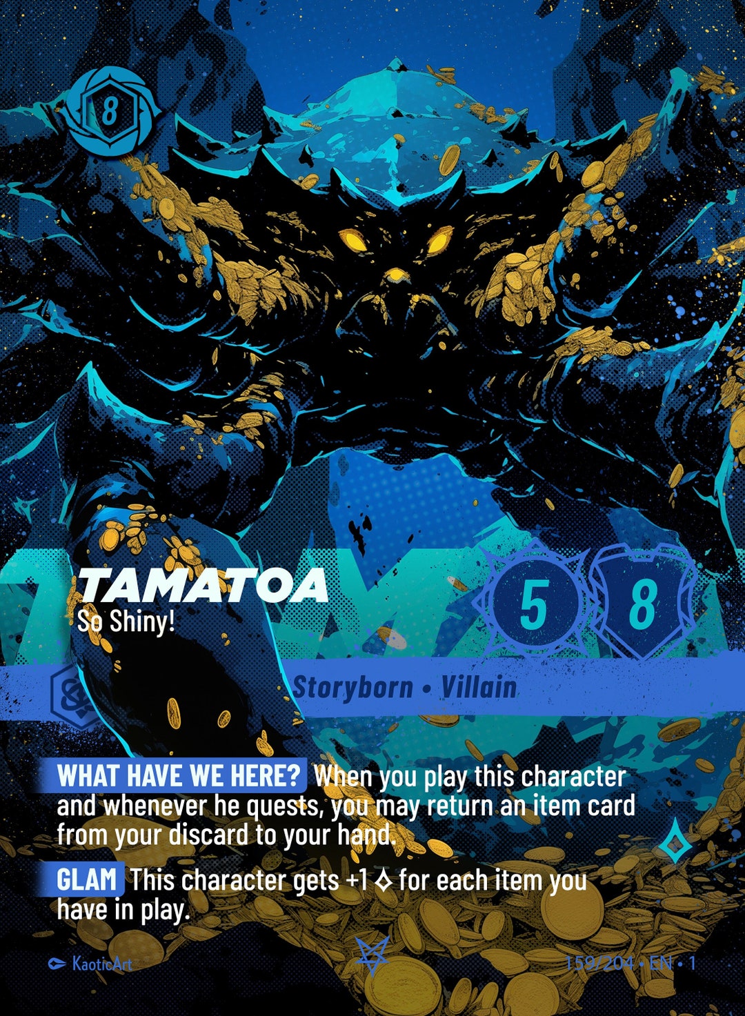 Tamatoa so Shiny! Lorcana Proxy - Etsy Tamatoa so Shiny! Lorcana Proxy - Etsy