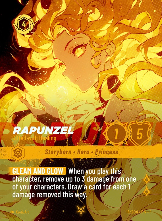 rapunzel lorcana card Amazon.com: MTG Decks & More Lorcana Treasure Planet Deck -Jim Hawkins,  John Silver - Custom Built - Very Strong main image 1