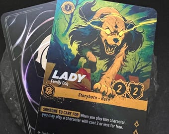 Lady Family Dog Foil Lorcana Proxy