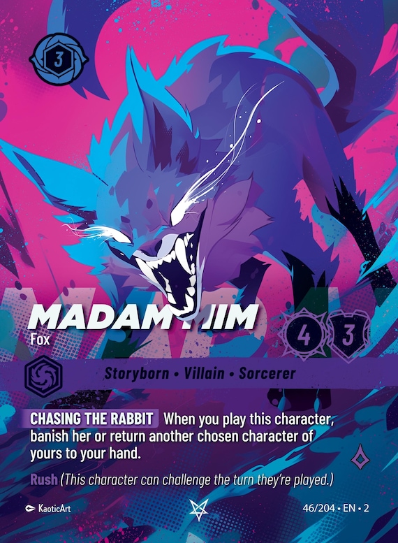 Madam Mim Fox Foil Lorcana Proxy - Etsy