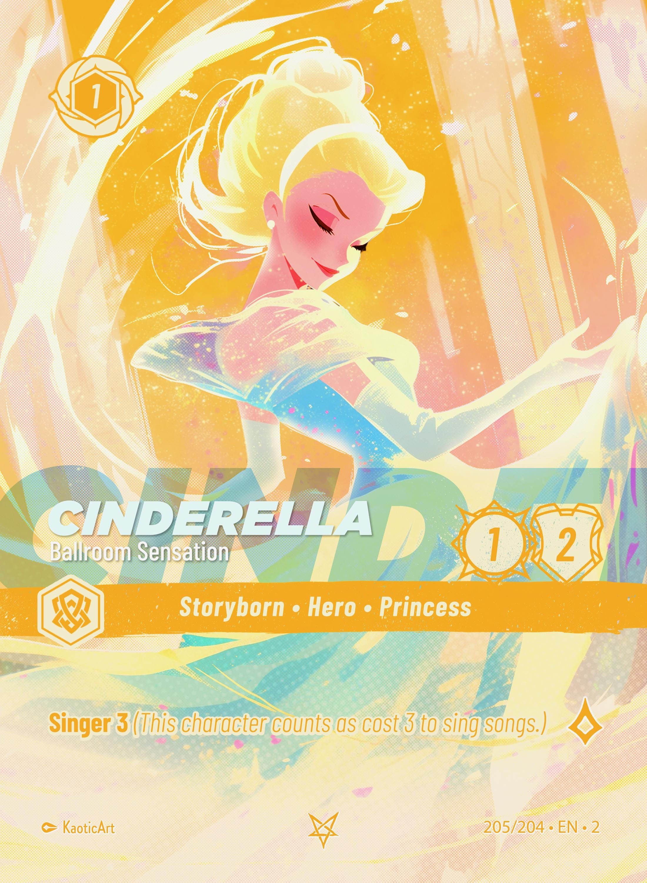 FOIL ロルカナ Lorcana Cinderella - Ballroom Cinderella Ballroom Sensation Foil Lorcana Proxy - Etsy