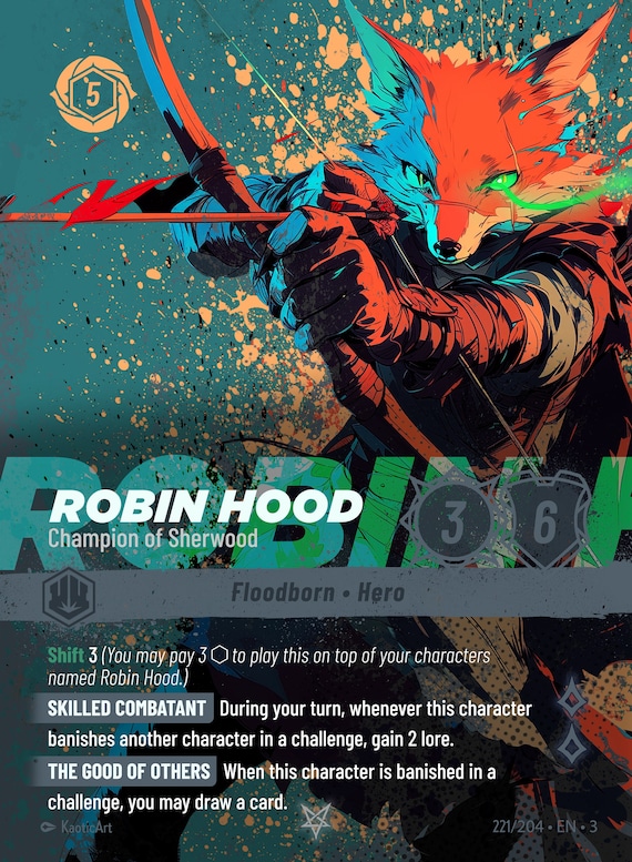 robin hood lorcana cards Robin Hood - Champion of Sherwood (Enchanted)