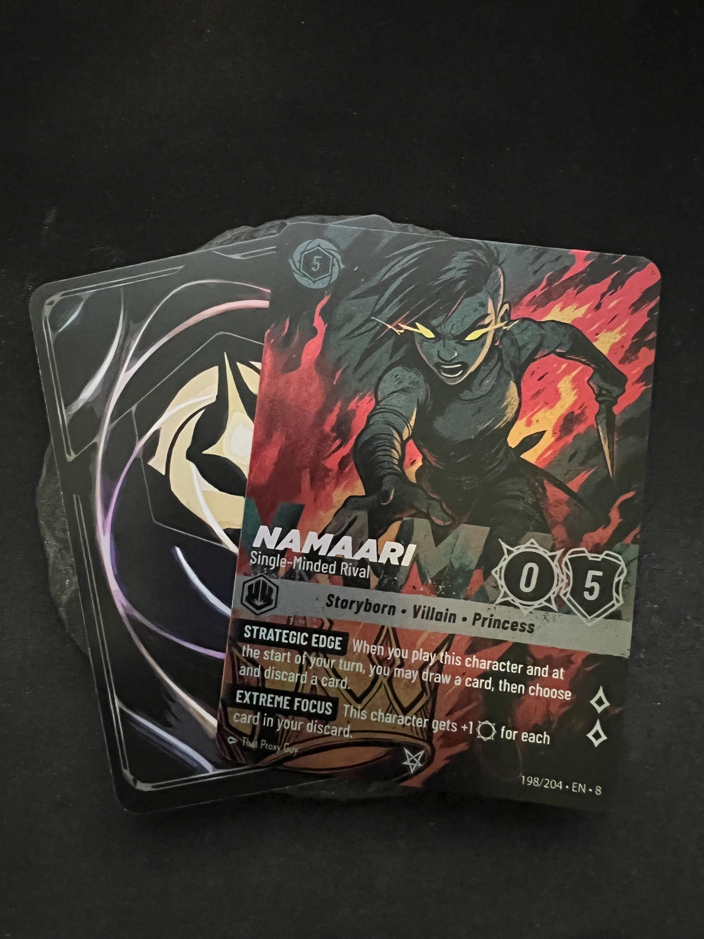 namaari lorcana card - Morning Mist Legendary Foil DE NM+ Enchanted Cost Ink Namaari Single-Minded Rival From Lorcana