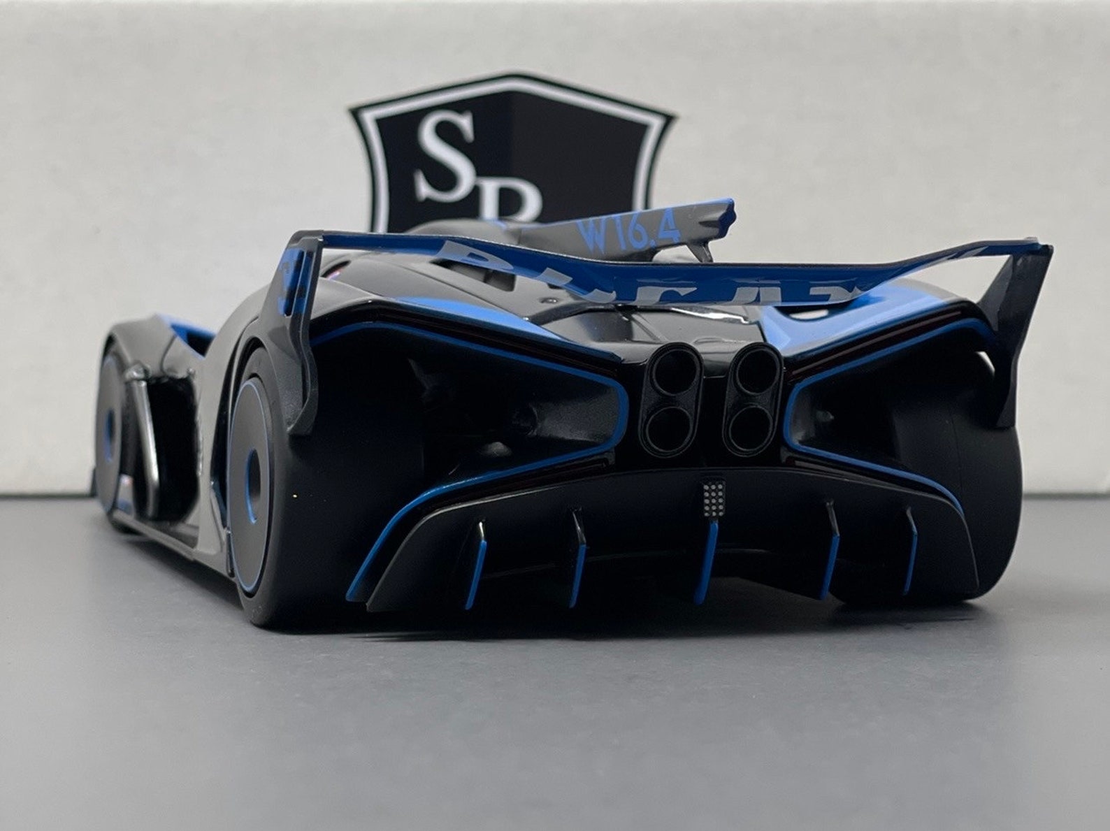 Bugatti Bolide Miniature 1/32 - Voiture Diecast En Alliage Métal - Modèle Sport Bleu - Jouet Collection