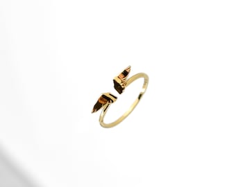Dainty Wings Rings, Angel wings gold-plated ring, eco friendly jewelry
