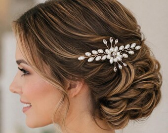Bridal Hair Pins/Wedding Hair Accessories/Silver-Gold Bridesmaid Hair Accessories/Wedding Hair Pins