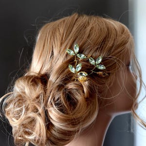 Mint Green Hair Pins Set – Sage Green Wedding Hair Clips – Bridesmaid, Mother of the Bride & Flower Girl Hair Accessories – Set of 3