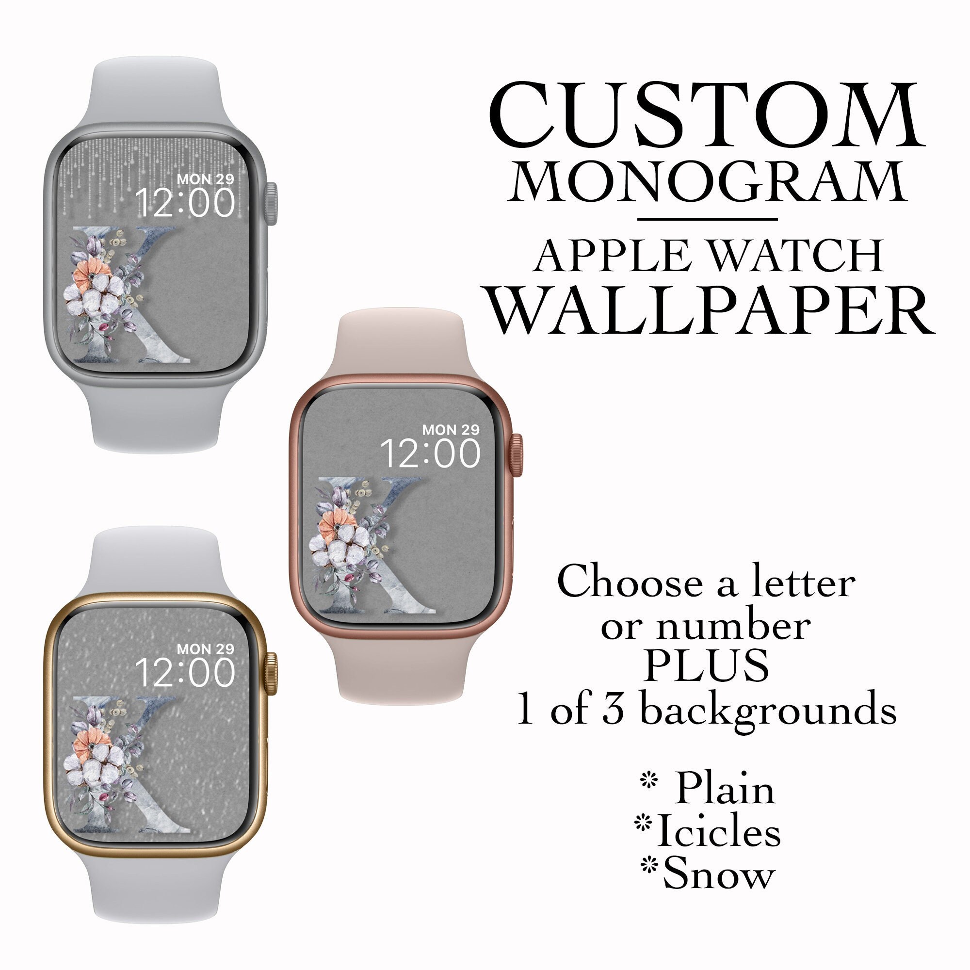 Apple watch shop face monogram