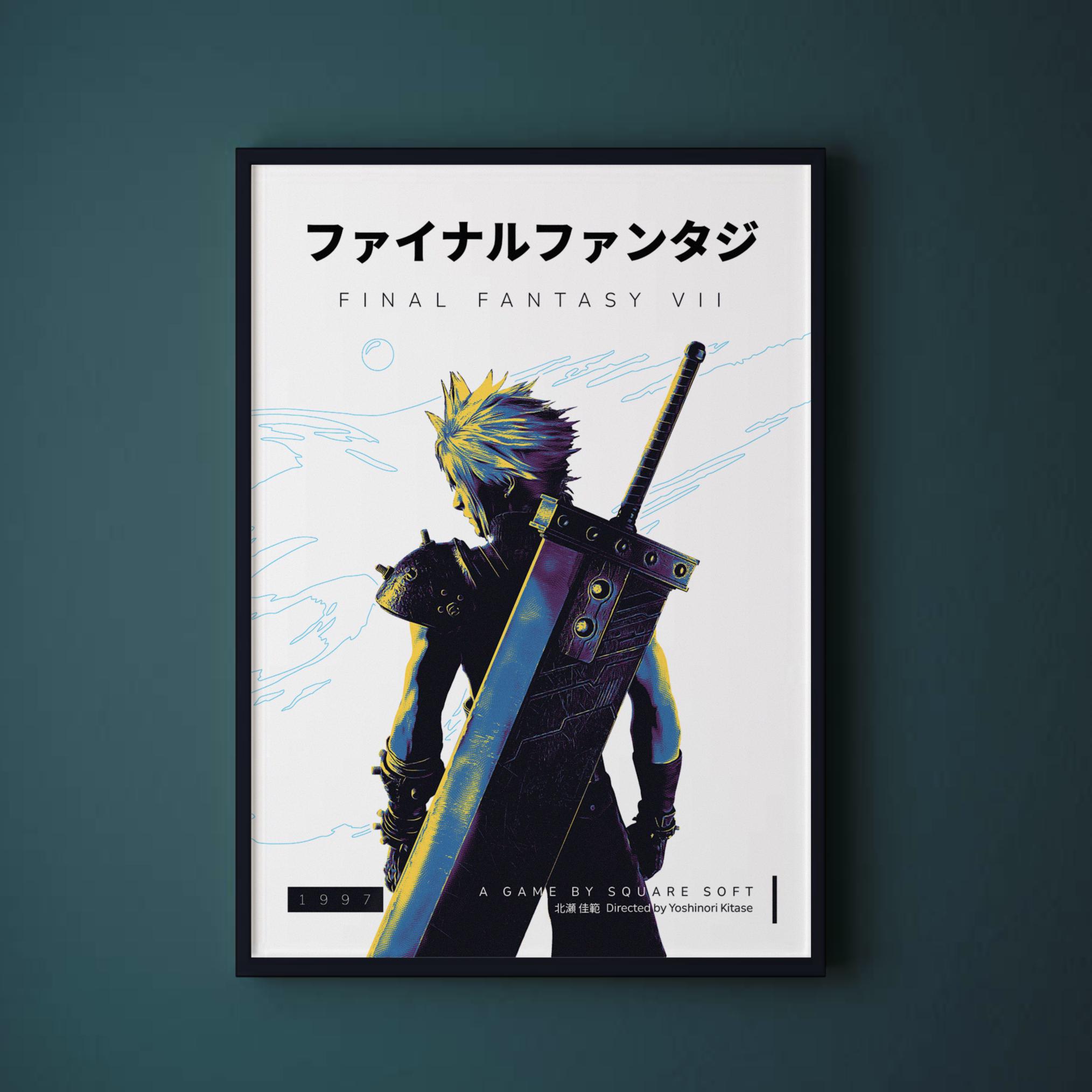 Final Fantasy VII (1997) Art Print | Final Fantasy 7 | Cloud