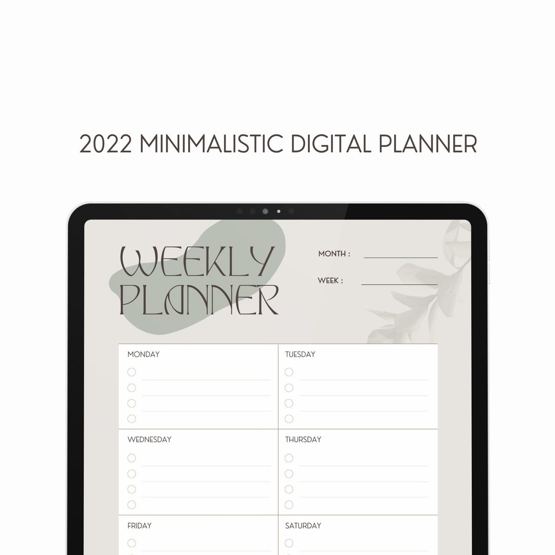 Weekly Planner / Productivity Planner / Digital Printable Planner ...
