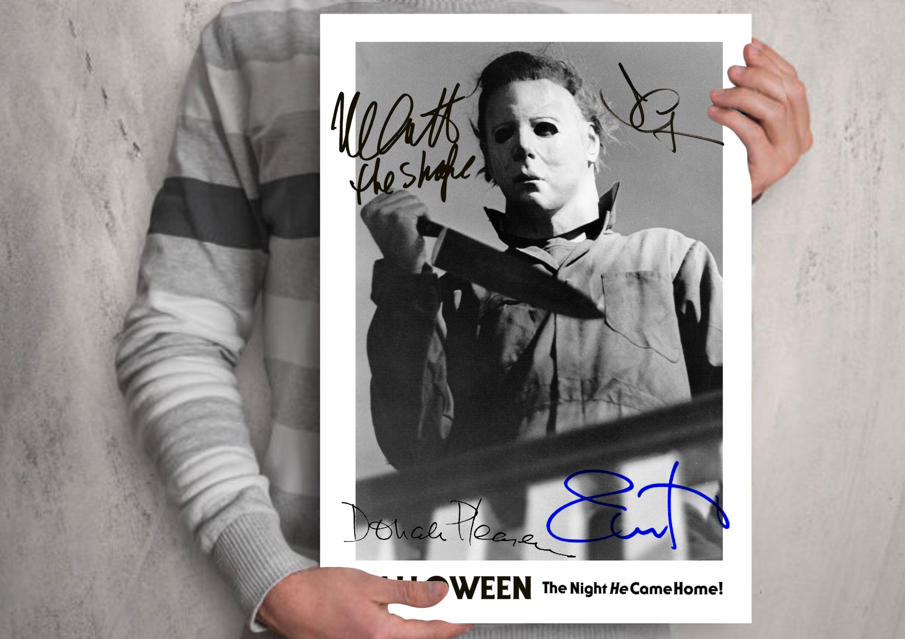 Halloween Fotodruck, Mehrfach Signiert, 30,5 X 20,3 Cm, Vorgedruckte Signatur, Autogrammgeschenk, Michael Myers